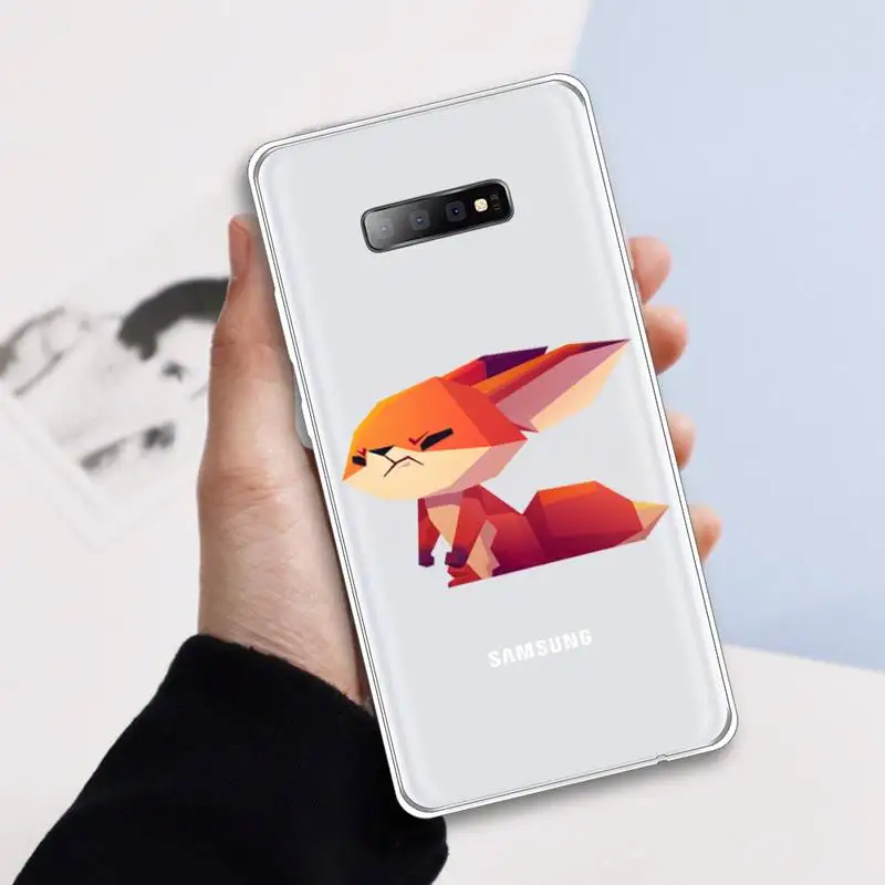 

Anime funny foxs lovely cute Phone Case Transparent for samsung A 21s 50 71 S 8 9 20 20fe note 10 20 ultra plus