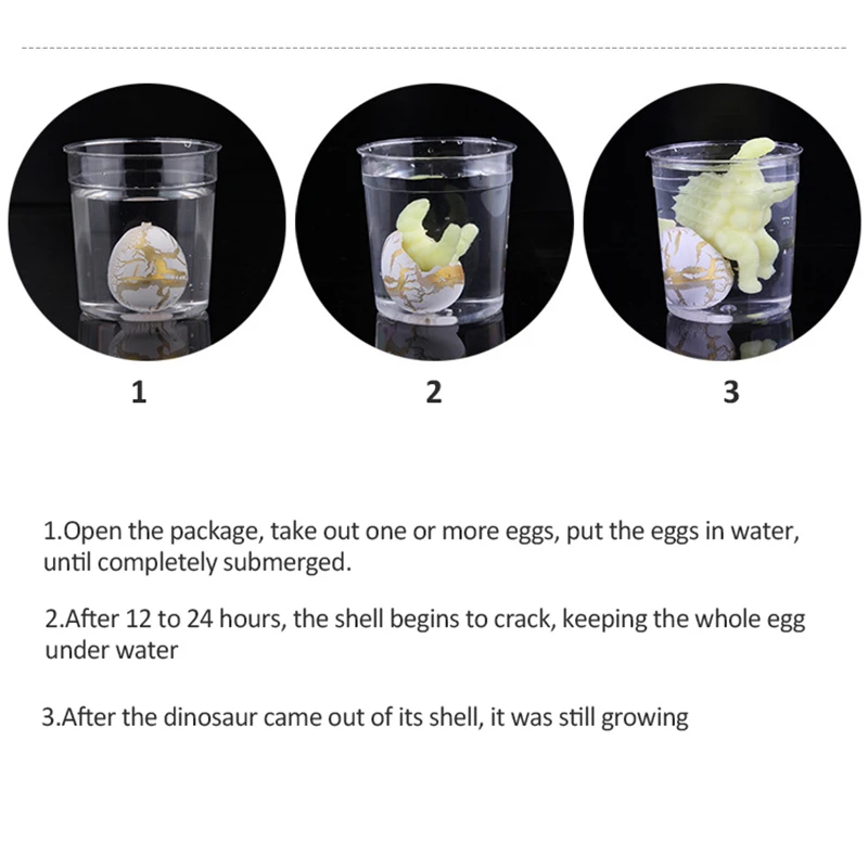 

Children's Strange New Soaking Water Expansion Dinosaur Toy Extra Large Hatching Animal Educational Toy ( Random Color)