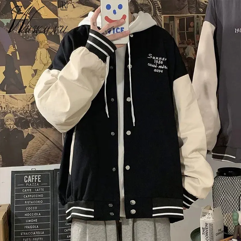 Повседневная тонкая куртка-бомбер в стиле пэчворк женская и Мужская Уличная