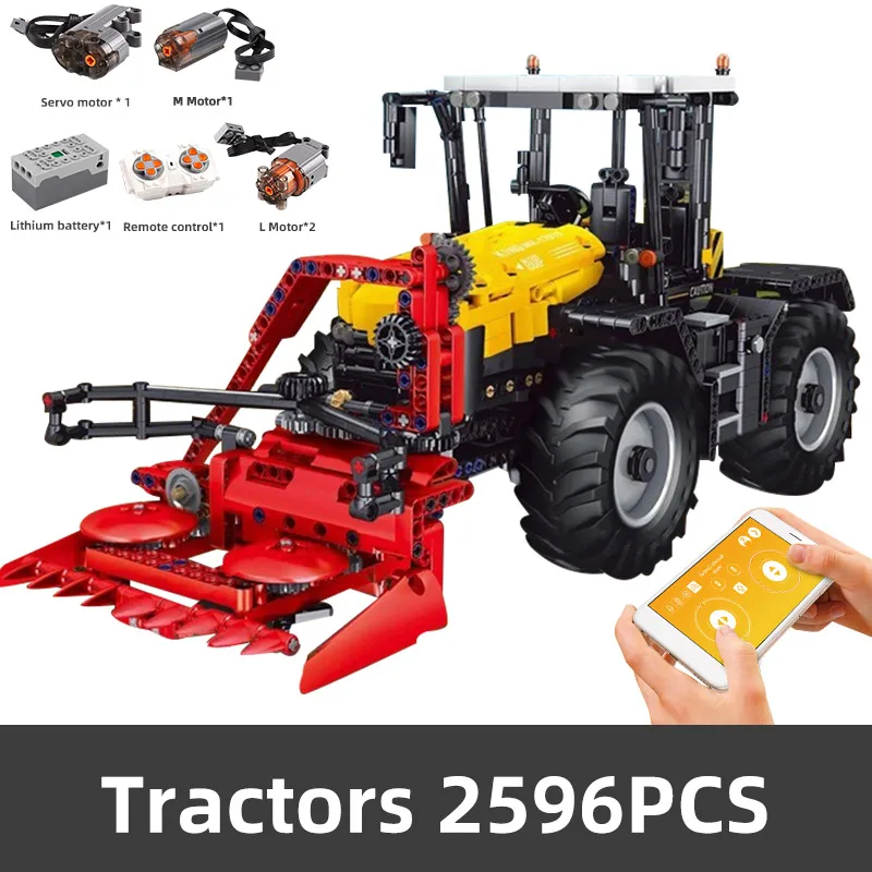 

Mould King High-Tech Car The MOC-25371 RC Tractor Fastrac 4000er Sets Building Blocks Bricks Assembled DIY Birthday Gifts