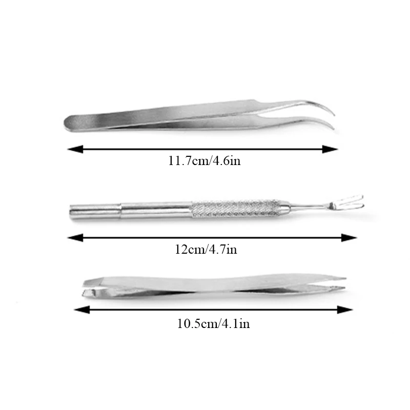 

Stainless Steel Fleas Lice Tweezers Clip Cat Dog Tick Remover Tool Pet Supplies Pet Grooming Cleaning High Quality 3pcs