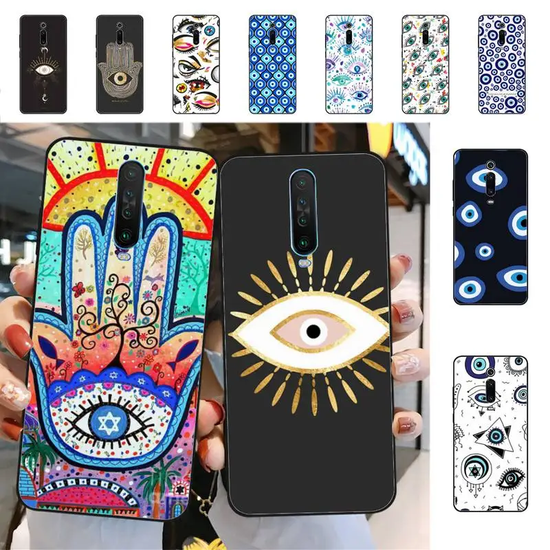 

RuiCaiCa Evil Eye Phone Case for Redmi 5 6 7 8 9 A 5plus K20 4X S2 GO 6 K30 pro