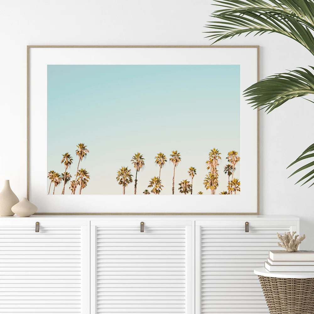 Картина на холсте с изображением Калифорнийского пляжа фургона колеса обозрения