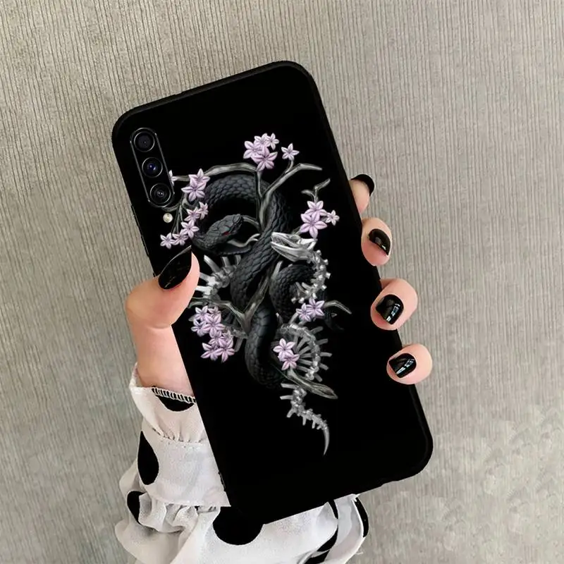 

Hand Snake Flower animal Phone Case black For Samsung galaxy S 21 20 10 8 A 51 71 50 21s 70 40 20 20e note 10 plus Ultra 5g fe