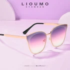 Очки солнцезащитные LIOUMO для мужчин и женщин, Модные Винтажные солнечные очки кошачий глаз, с градиентными линзами, для вождения