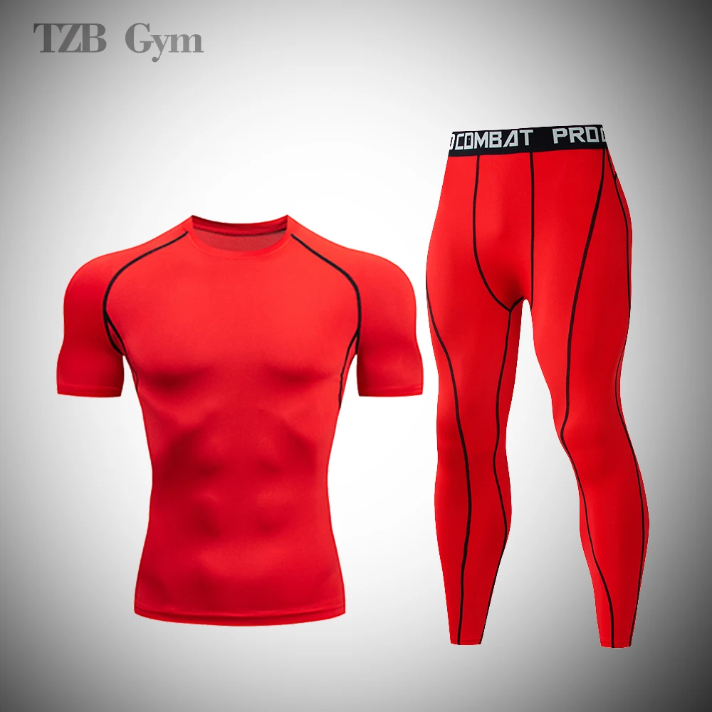 Компрессионный эластичный спортивный костюм MMA Rashguard для мужчин фитнеса улицы