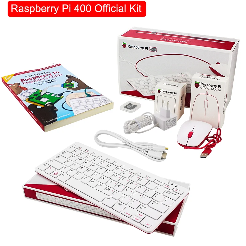 Официальная плата Raspberry Pi 400 4 Гб ОЗУ адаптер питания HD кабель руководство для
