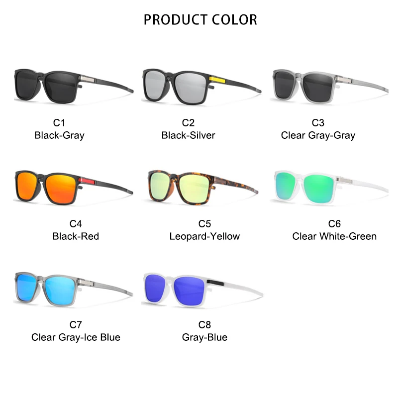 

ROYAL GIRL Classic Square Polarized Sunglasses European and American Men's Mirror Sunglasses Ladies Outdoor HD Glasses MS777