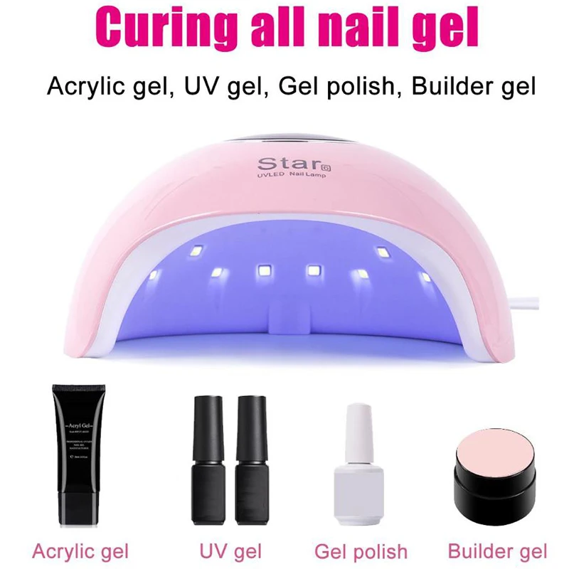 UV Lamp For Manicure LED Nail Dryer Digital display Sun Light Curing All Gel Polish Drying auto sensor nail art tools star7 | Красота и