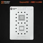 Трафарет AMAOE для Exynos990 BGA, трафарет для реболлинга, Оловянная посадочная сетка, шаблон для пайки