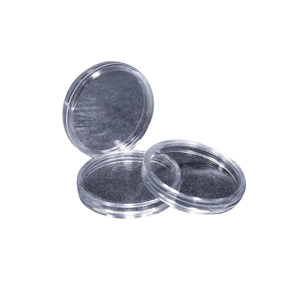 Капсулы для монет 27 мм прозрачные пластиковые пылезащитные герметичные хранения