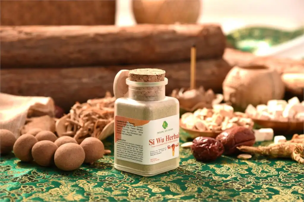

Prolong Lifu Si Wu Herbal Cure Uterine Fibroids, Turbulence,Vaginitis, Worm Warm Cure MC Pain and Regulate Ovulation