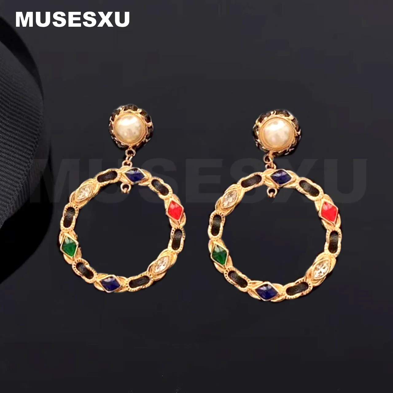

Fashion Jewelry & Accessories New style Inlaid with color Zircon Earrings Gorgeous ear ring For Women’s Party Wedding Gift