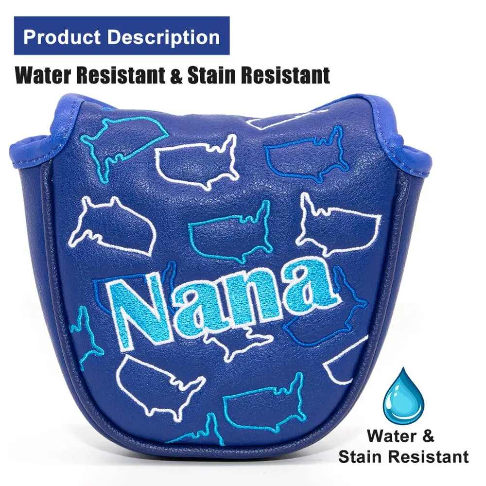 Чехол для клюшки гольфа Mallet Putter чехол головы в гольф-клуб кожаные чехлы Aliennana