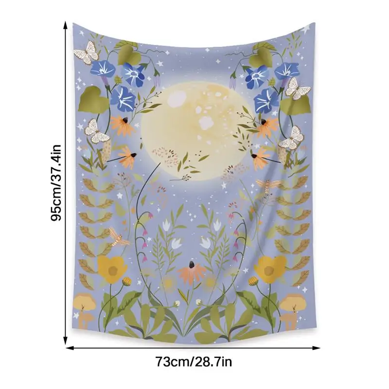 

Psychedelic Moon Starry Tapestry Flower Wall Hanging Room Sky Carpet Dorm Tapestries Art Home Decoration Accessories