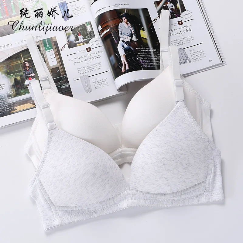 

No Steel Ring Comfortable Gathered Bra Development Period Anti Bump Soft and Delicate Underwear Comfortable and Simple Lingerie