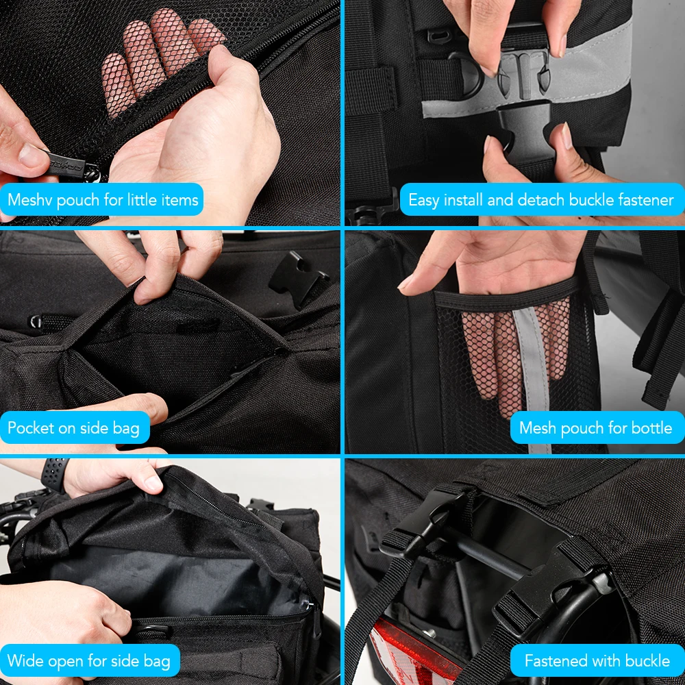 MTB дорожный велосипед сумка для багажника заднего сиденья велосипеда 3 в 1