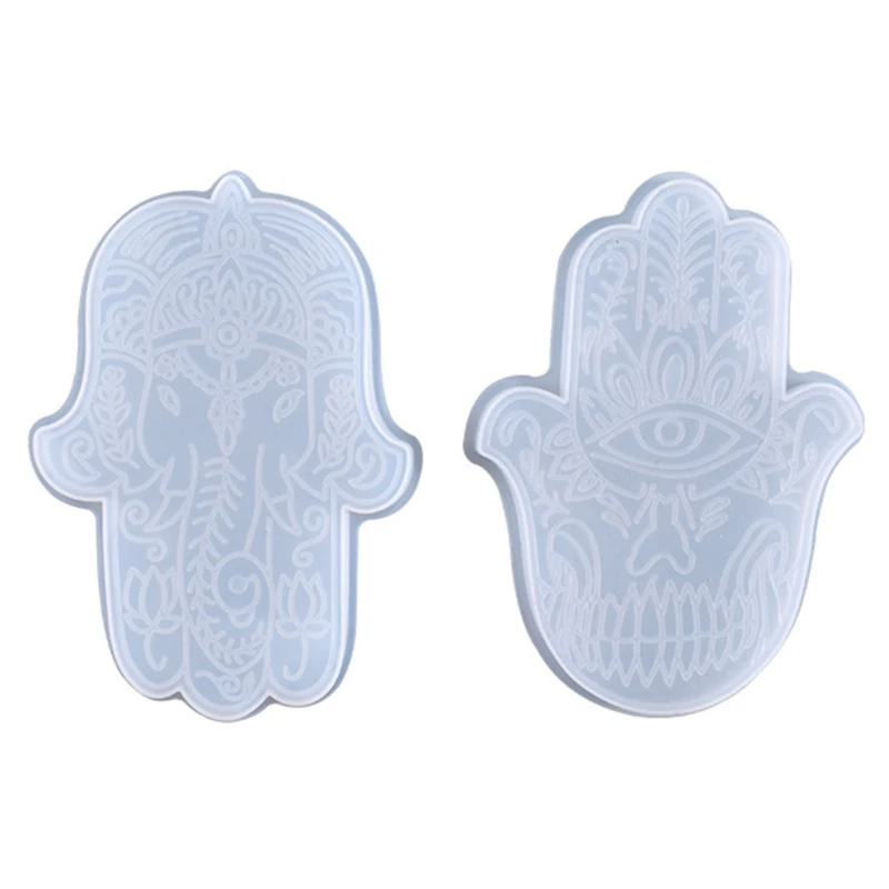 

Crystal Epoxy Resin Mold Cool Hand of Fatima Ornaments Casting Silicone Mould R2LE