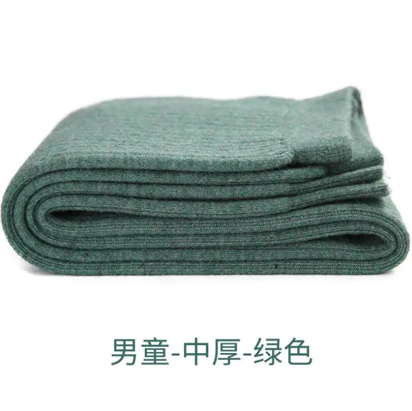 green for boys Зимние детские штаны От 0 до 15 лет Детские теплые штаны bew для детей из шерсти ягнёнка, кашемир брюки леггинсы для девочек трикотажные брюки для мальчиков с подкладкой из плюша и шерсти, Штаны штаны - Цвет: green for boys