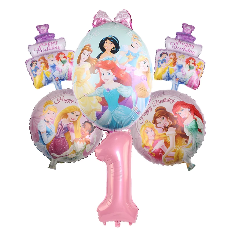6 шт. Детские шары в виде Принцессы Диснея | Дом и сад