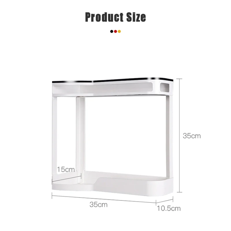 

Punch-free Bathroom Shelf Shampoo Cosmetic Storage Rack Home Bathroom Accessories Wall-mounted Kitchen Plastic