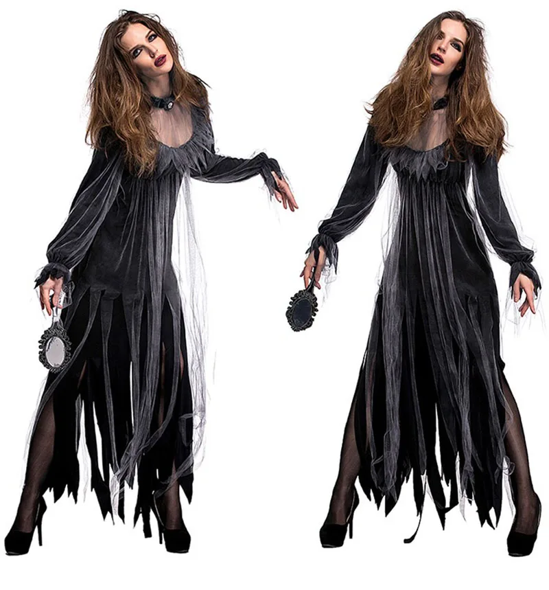 Карнавал Хэллоуин готический ужас Ходячие мертвецы зомби костюм вампира черное