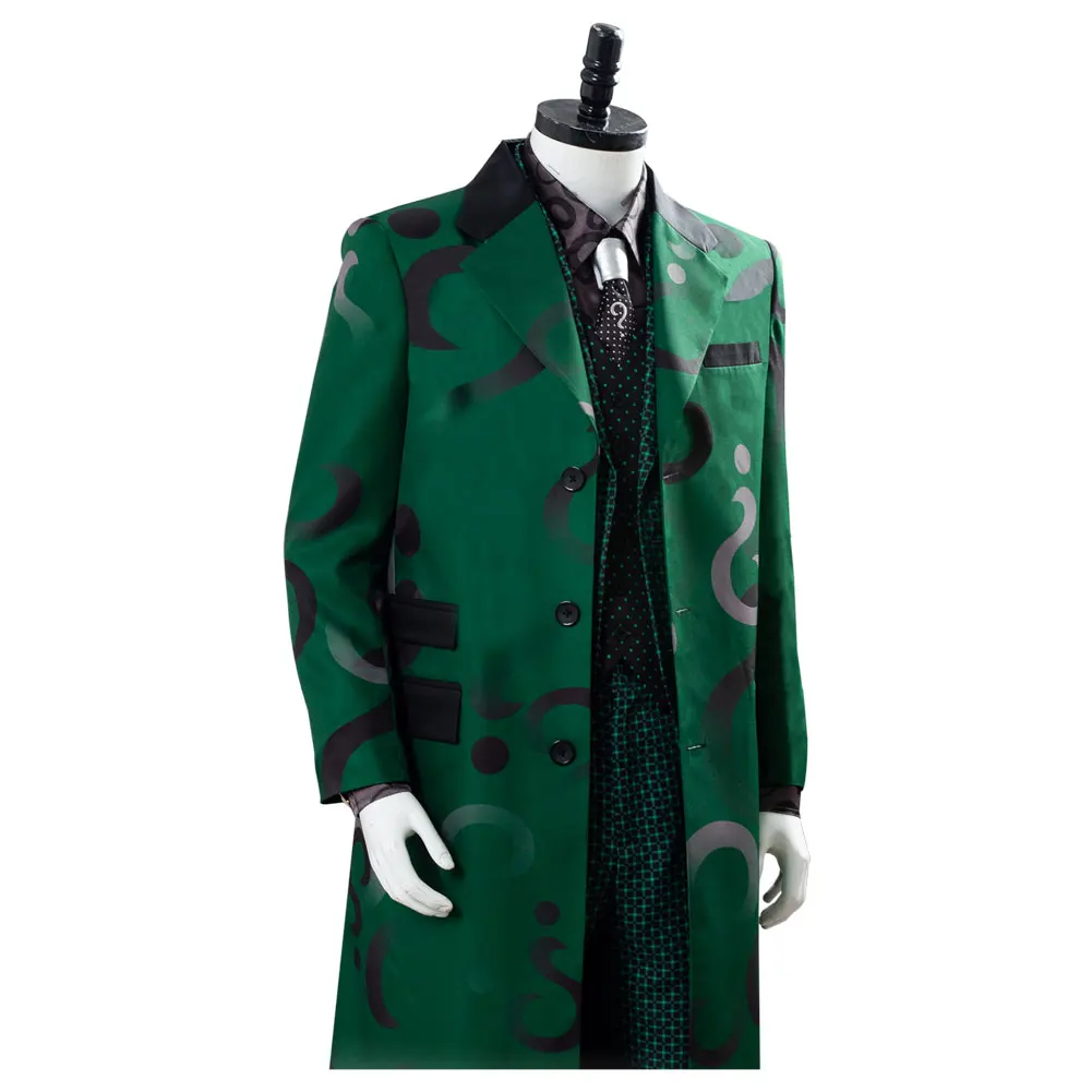 Gotham сезон 5 The Riddler Косплей Эдварда Nygma костюм пальто зеленый полный костюм Хэллоуин Косплей костюмы