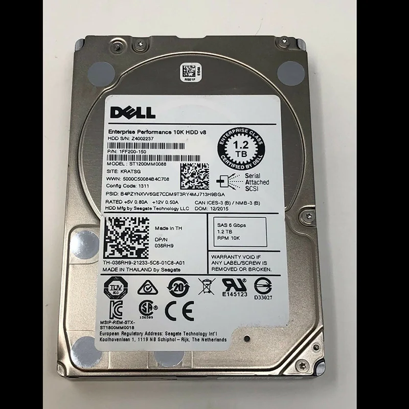 

NEW 036RH9 36RH9 ST1200MM0088 1.2TB 2.5" SFF SAS 1000 RPM 6G Internal Hard Drive