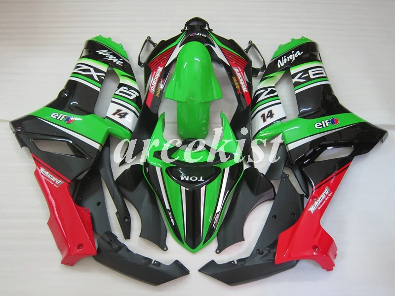 Новый ABS весь обтекатели комплект подходит для kawasaki Ninja ZX6R 636 2007 2008 07 08 6R ZX Кузов