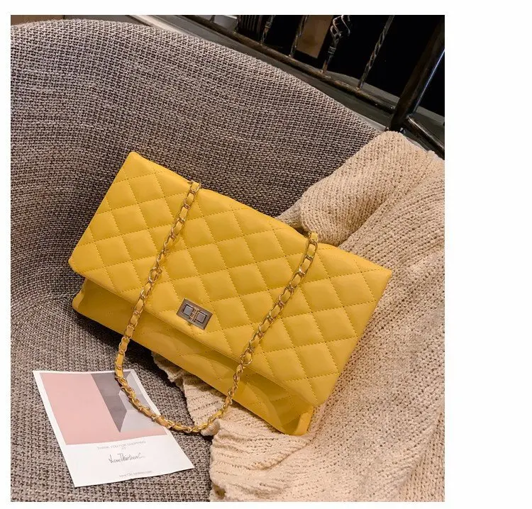 2020 модный роскошный брендовый дизайнерский стеганый кошелек Желтая Женская