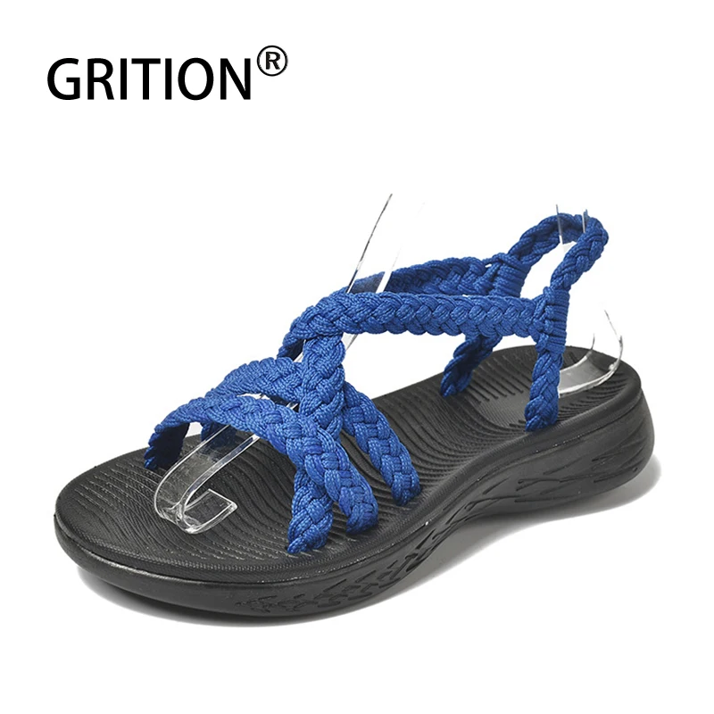 Сандалии GRITION женские на платформе повседневные Модные пикантные шлепанцы