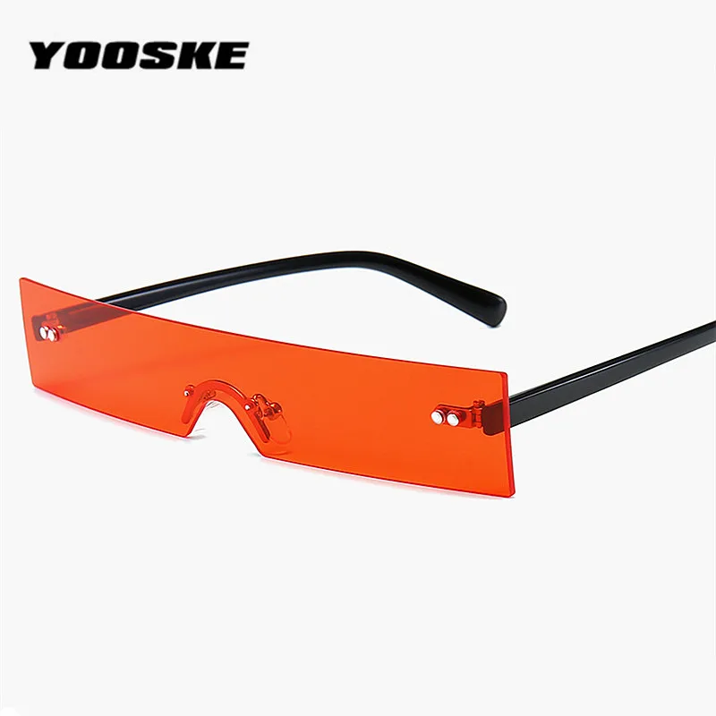 YOOSKE Квадратные Солнцезащитные очки без оправы для женщин и мужчин Luruxy брендовые
