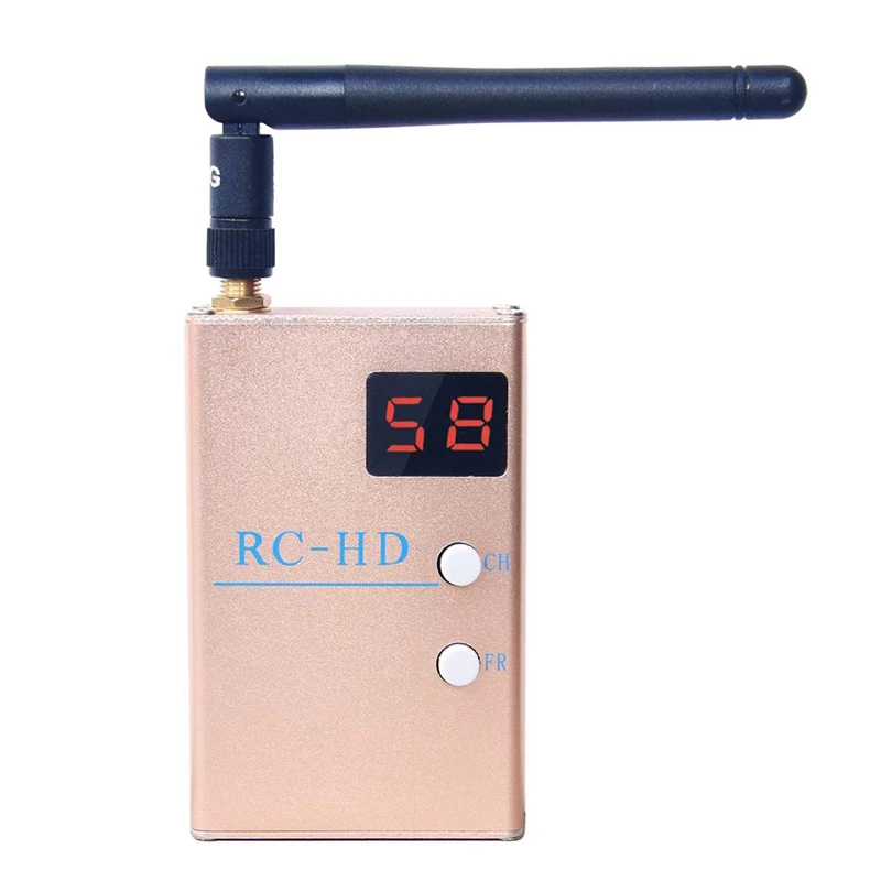 

FPV 5.8GHz 48 Channels RC-HD Video Receiver 1080P HDMI Output & A/V and Power Cables with 2DBi Antenna for FPV Racing Drone