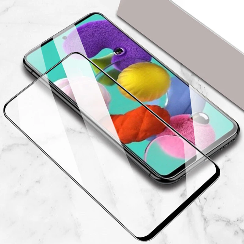 Закаленное стекло для Samsung A51 A71 защитная пленка Galaxy A 51 71 A515 на экран с полным