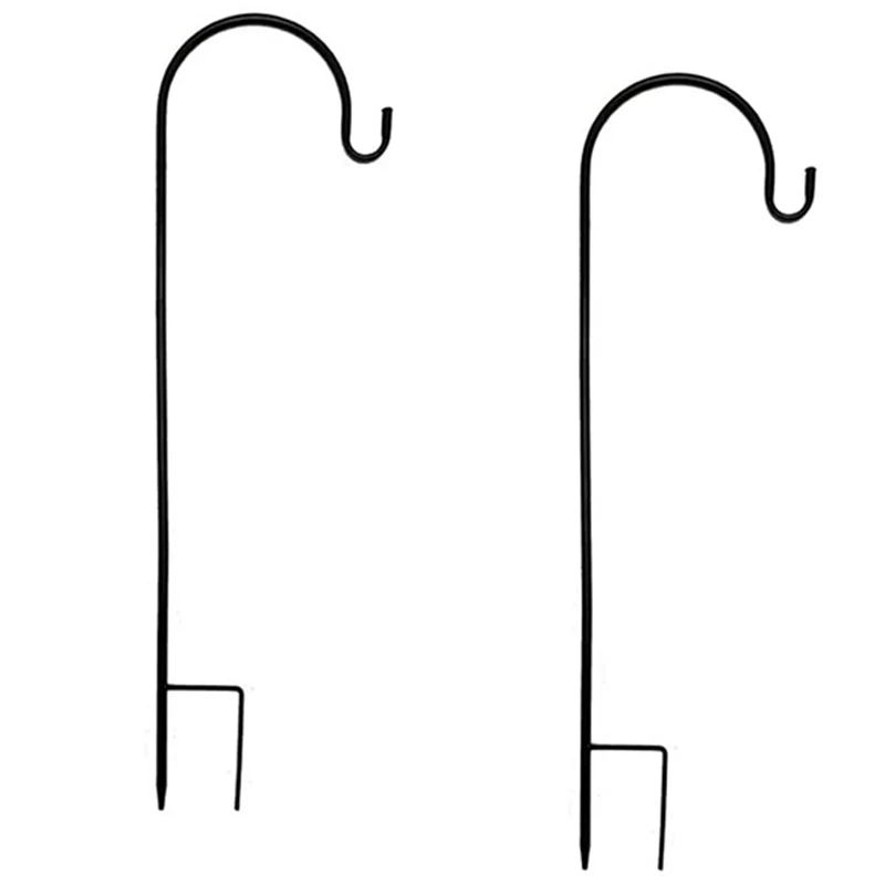 

2 Packs of Collie Hooks 31.5 Inches High Garden Outdoor Hooks for Hanging Solar Lights (Black)