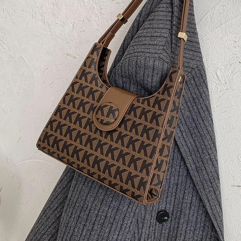 

2021 New Spring Summer Western Style Retro Niche High-End Print Fashion Shoulder Underarm Crossbody All-Match Women Designer Bag