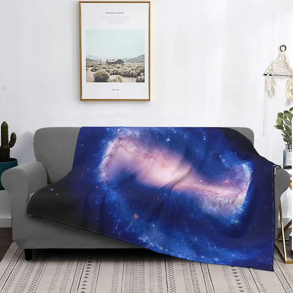 

Manta de franela transpirable y supersuave para la cama, cobertor moderno de galaxia con cielo nocturno y estrellas, envío grati