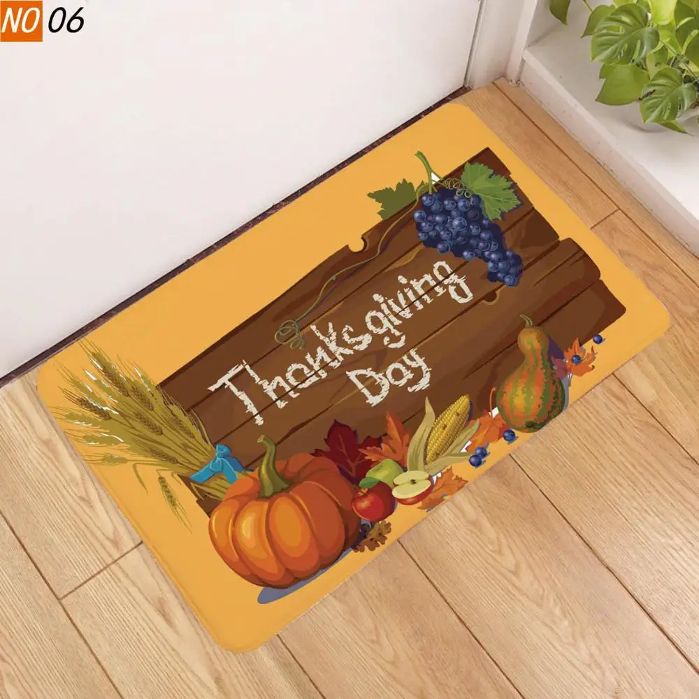 Противоскользящий коврик для входной двери с индейкой | Дом и сад