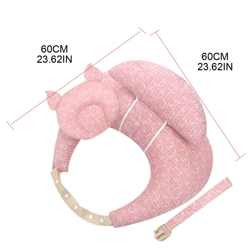 Almohada ajustable para lactancia de reci&eacute;n nacido, almohada de lactancia multifunci&oacute;n con correa auxiliar para el hombro, posicionador para el cuidado del beb&eacute; para ni&ntilde;os-4