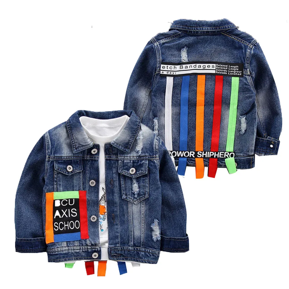 Джинсовая куртка Benemaker для девочек и мальчиков детская ветровка джинсовые пальто