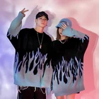 Pull Femme 2020 сезон осень-зима; Новые свободные длинные голубого пламени свитер женский с круглым вырезом размера плюс синий женский пуловер свитер для женщин