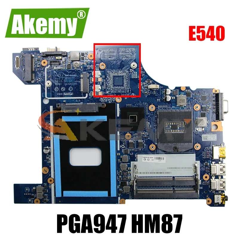 Akemy AILE2 NM-A161 материнская плата для ноутбука Lenovo hinkPad E540 Материнская FRU 04X4781 PGA947 HM87 DDR3