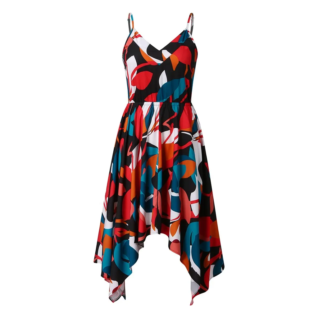 Womail Fashion Повседневные платья Для женщин лоскутное короткий рукав пляжное платье