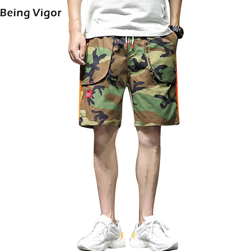 Шорты мужские камуфляжные до колена повседневные пляжные боксерские шорты с