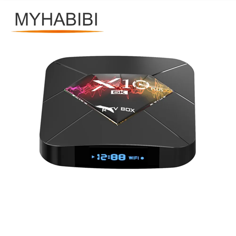 Новая коллекция Android 9 0 X10Plus ТВ коробка Allwinner H6 4GB IP Smart Media Player 6K ТВ-приставка X10 плюс