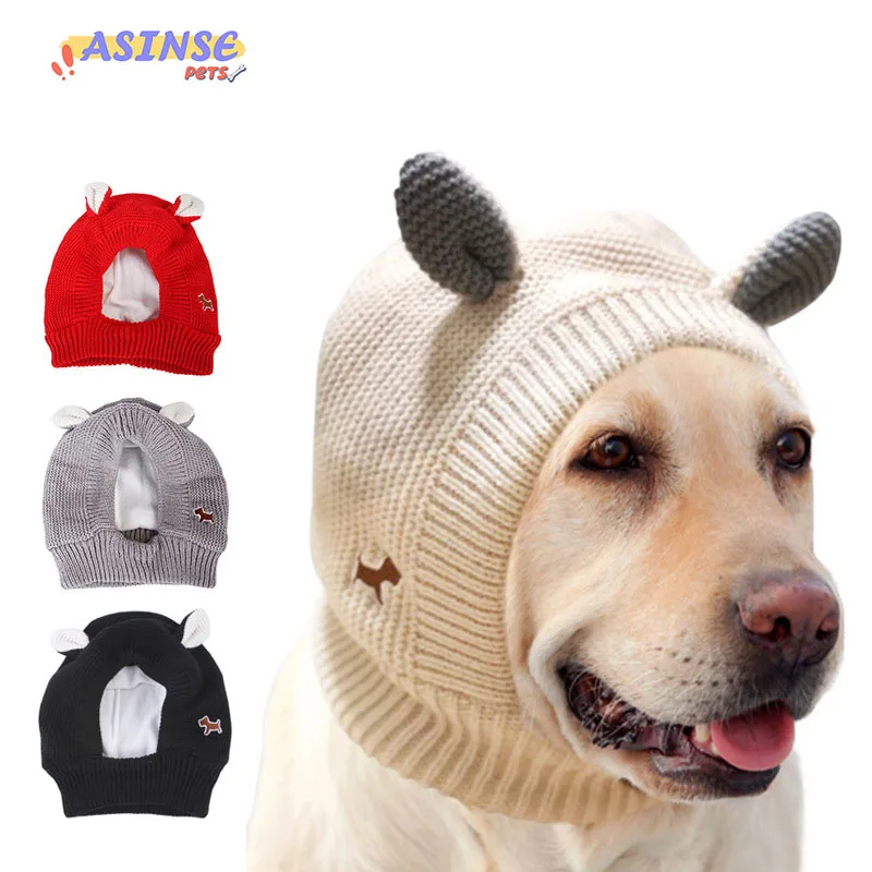 

Pet Warm Dog Hat Cap Winter Autumn With Ears Cute Christmas Pets Accessories For Small Large Dogs Funny Costume Clothes Bulldog