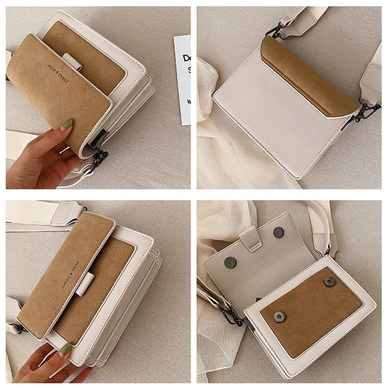 

Small bags for women fashion flap Wide Strap crossbody bag luxury brand bag Retro white designer bags bolsos verano 2020 mujer