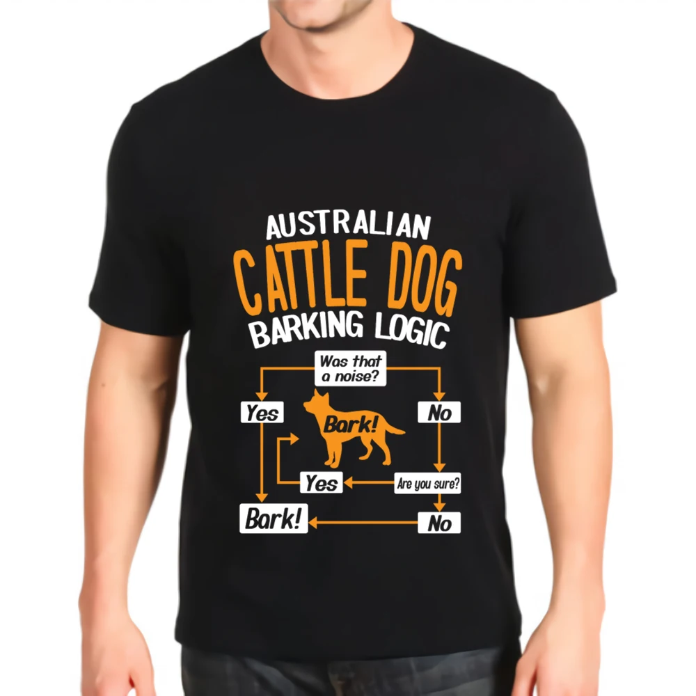Новая модная футболка с принтом австралийский рогатого скота собака лай логика
