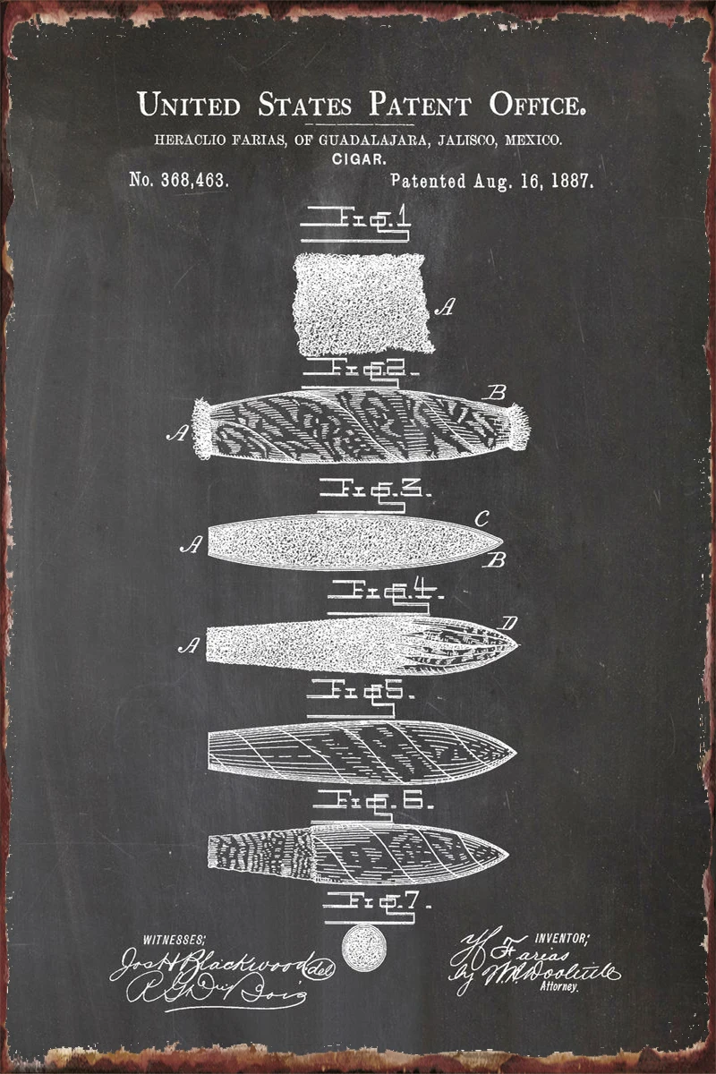 

9 сигар запатентованное украшение комнаты Ретро винтажный металлический знак оловянные таблички Настенный декор для художественного клуб...