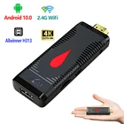 Allwinner H313 4 ядра X96 S400 Android 10,0 Смарт ТВ коробка 4K 2,4G, Wi-Fi, Декодер каналов кабельного телевидения медиаплеер H.265 HEVC мини ТВ палка